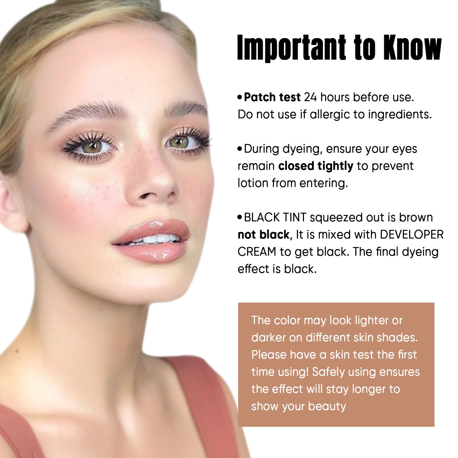 Lomansa lash tint kit developer cream activates the tint