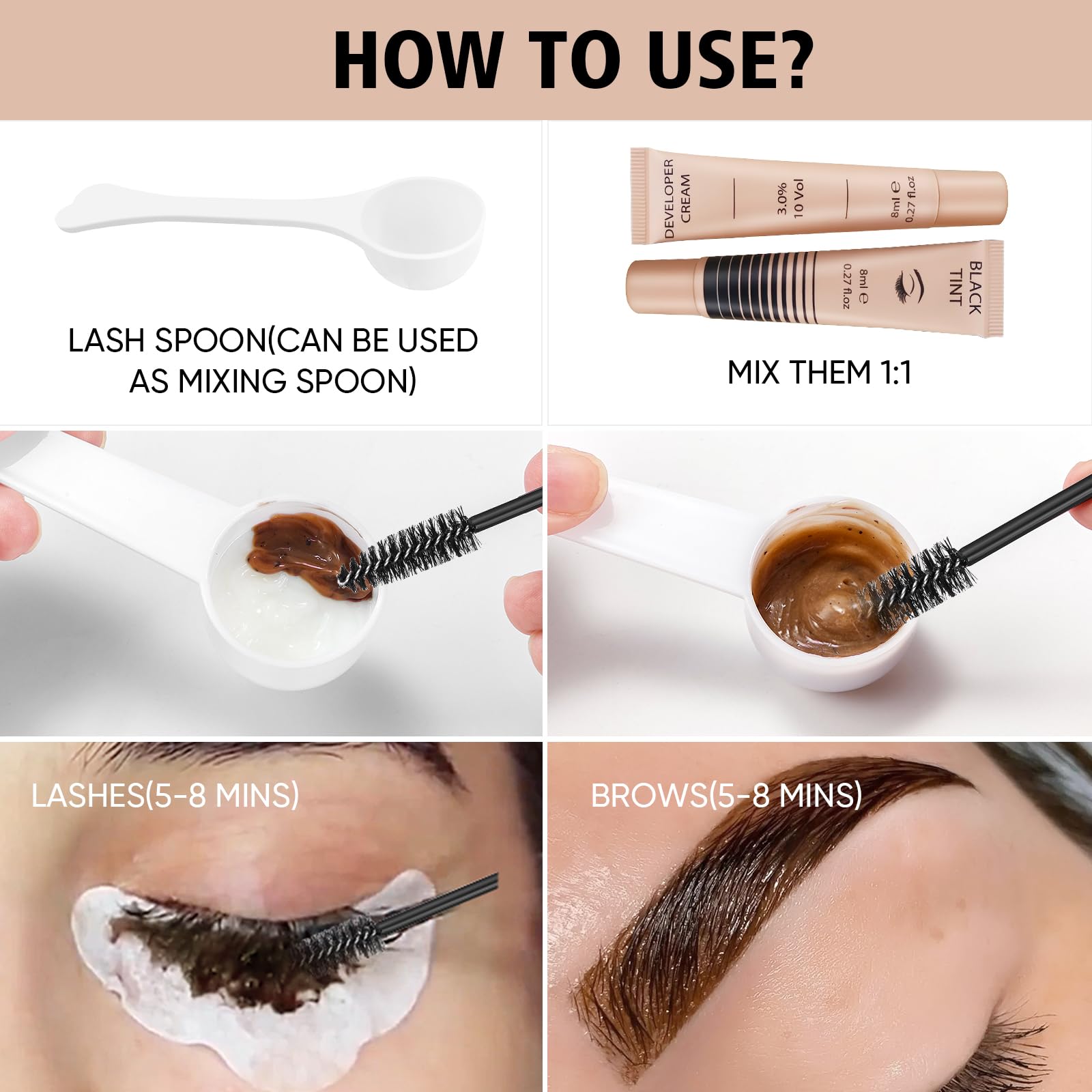 Lomansa lash tint kit gloves protect hands during tinting