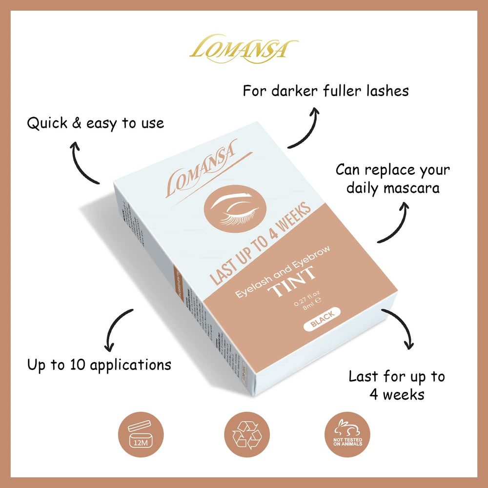 Lomansa lash tint kit long-lasting results up to four weeks