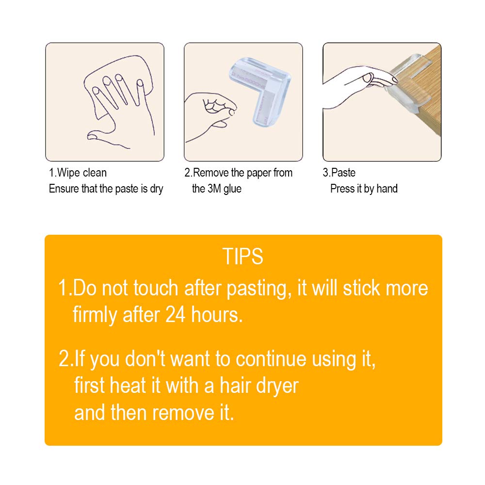 LOMILY 12-pack Corner Guards provide long-lasting protection for desks and tables.