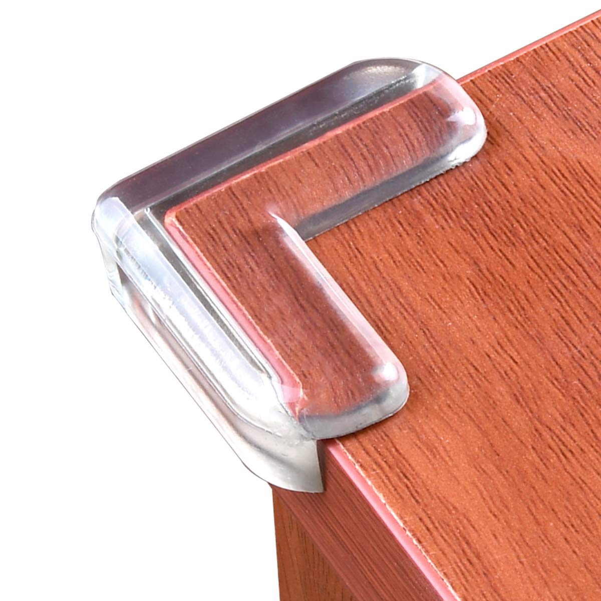 LOMILY Clear Corner Guard on a table edge offers safe, unobtrusive protection for kids.