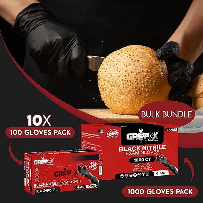London Labs food-safe nitrile gloves suitable for kitchen prep.