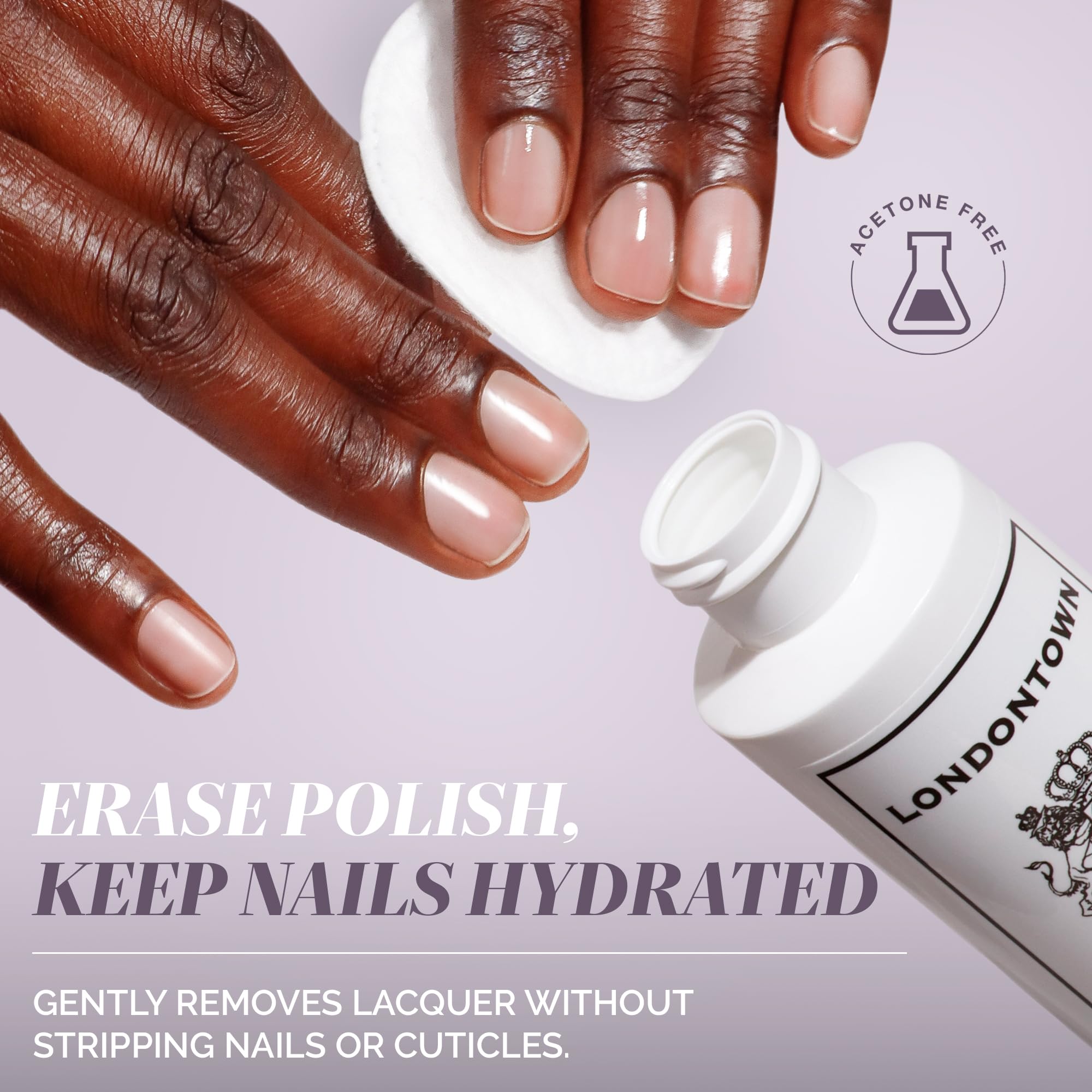 LONDONTOWN remover application glide shows smooth removal process