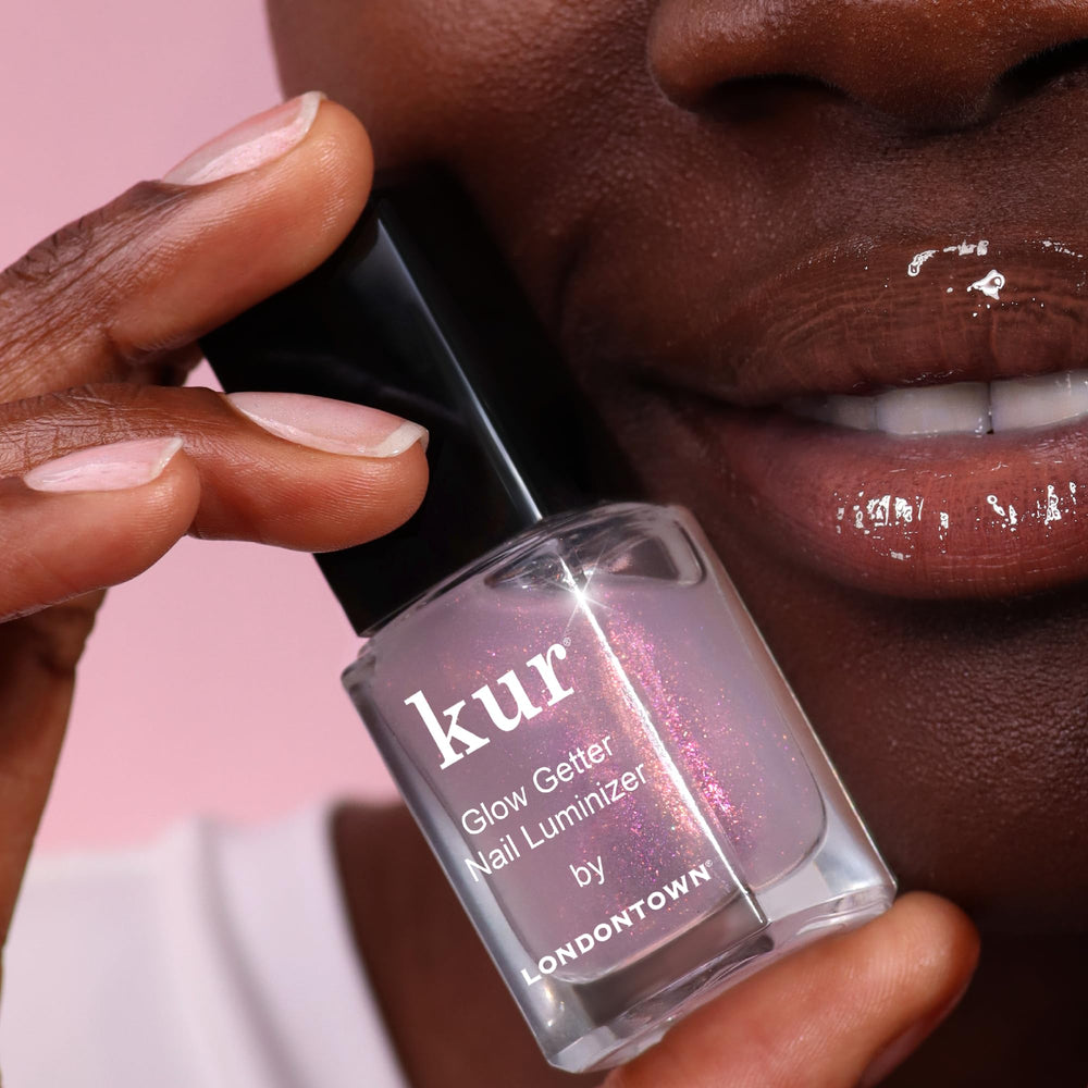 LONDONTOWN Glow Getter nails with subtle shimmer and glow