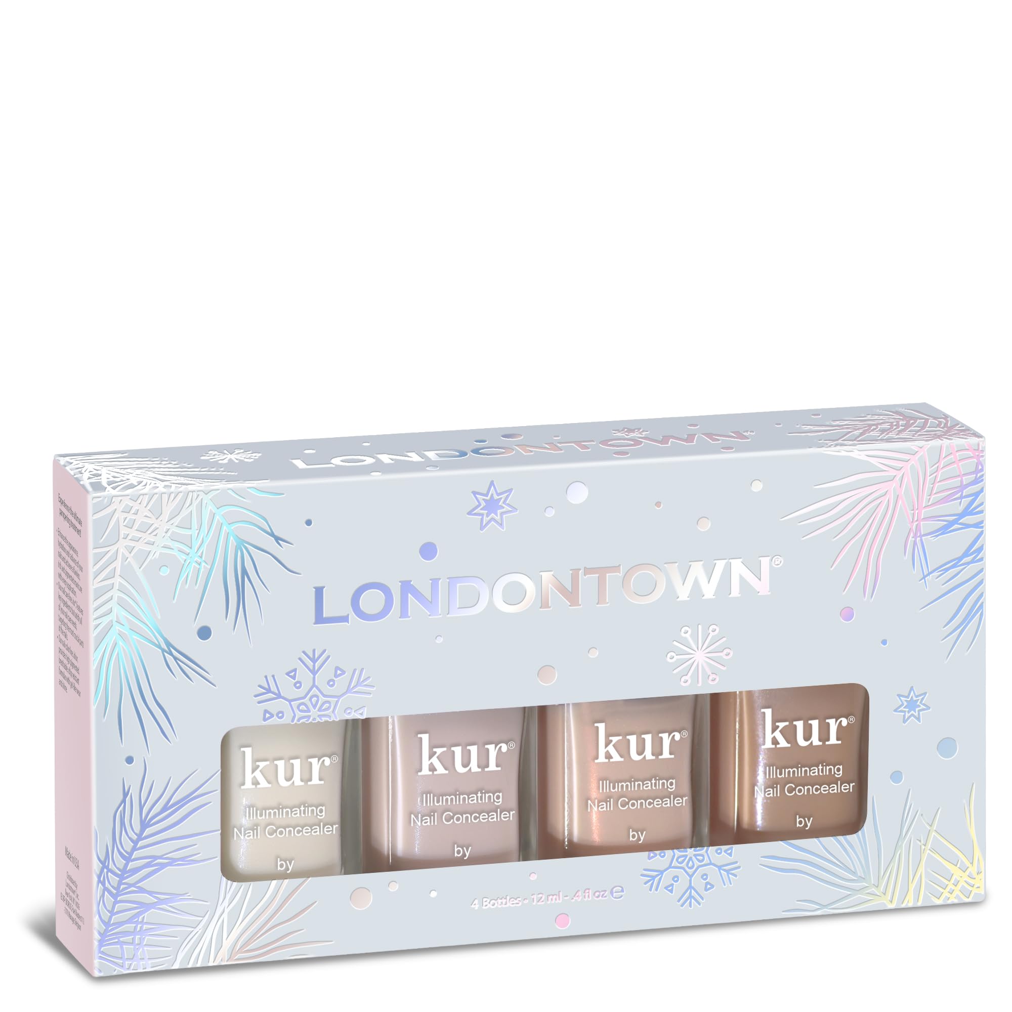 LONDONTOWN Illuminating Nail Concealer Bubble swatch camouflages discoloration.