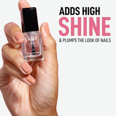 LONDONTOWN kur Flash Dry Top Coat brush stroke for quick-dry shine.