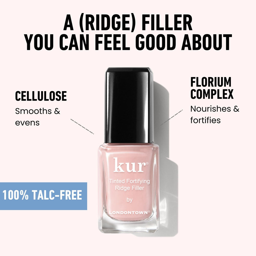 LONDONTOWN Kur Nail Ridge Filler compact tube highlights vegan cruelty free formula