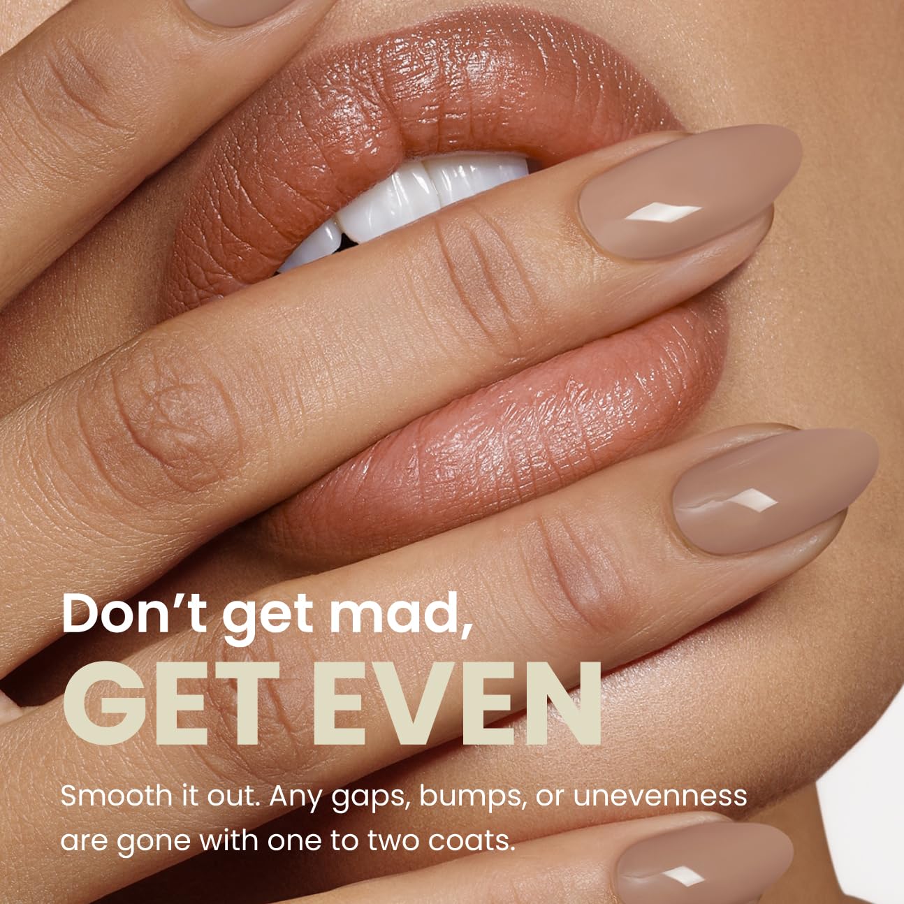 LONDONTOWN Kur self-leveling base provides a smooth manicure foundation.
