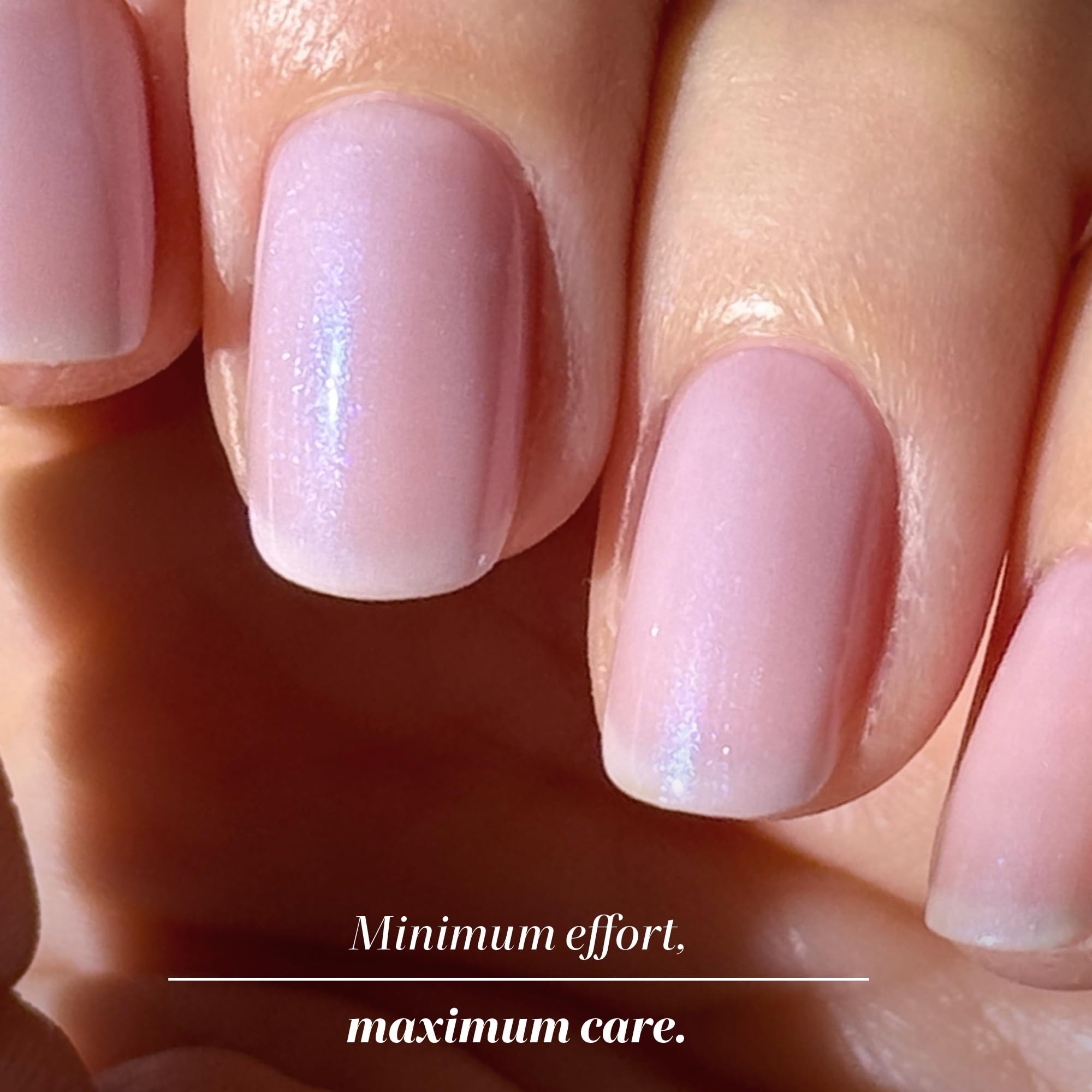 Londontown Lavender Illuminating Nail Concealer bottle and nails present a polished look.
