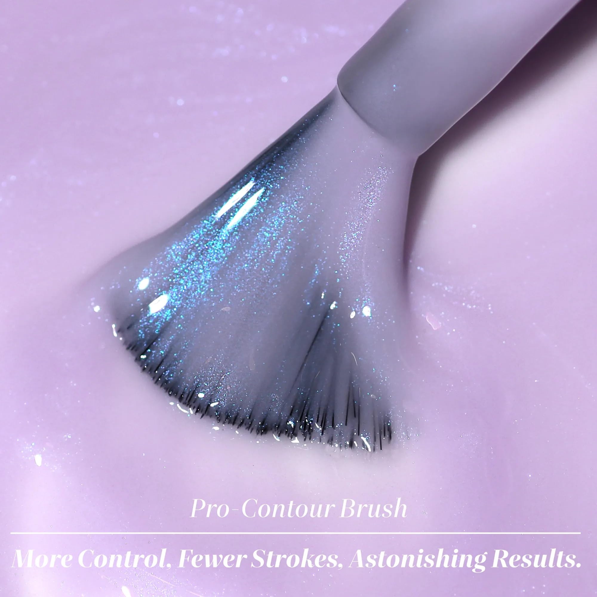 Londontown Lavender Illuminating Nail Concealer swatch on nail with sheer lavender tint.