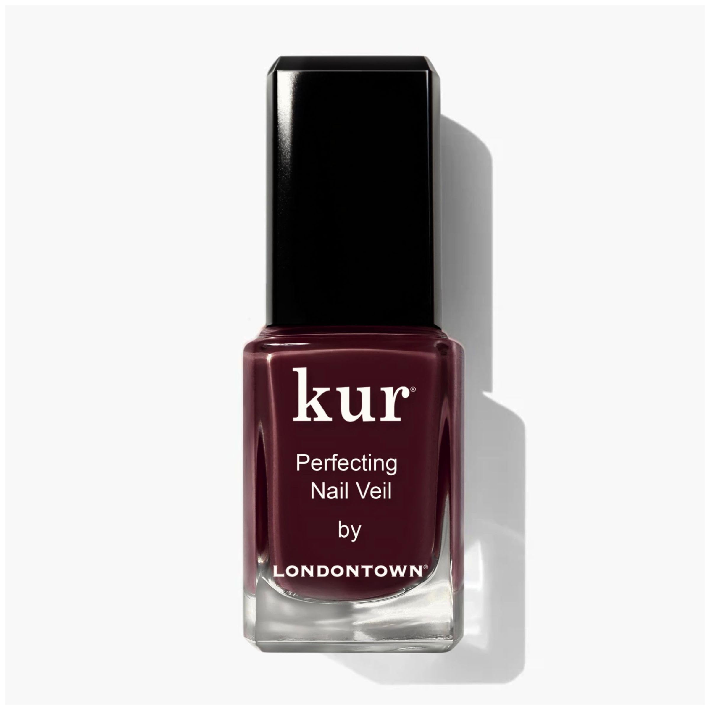 LONDONTOWN Nail Veil Cherry Cola bottle shows a natural buildable tint