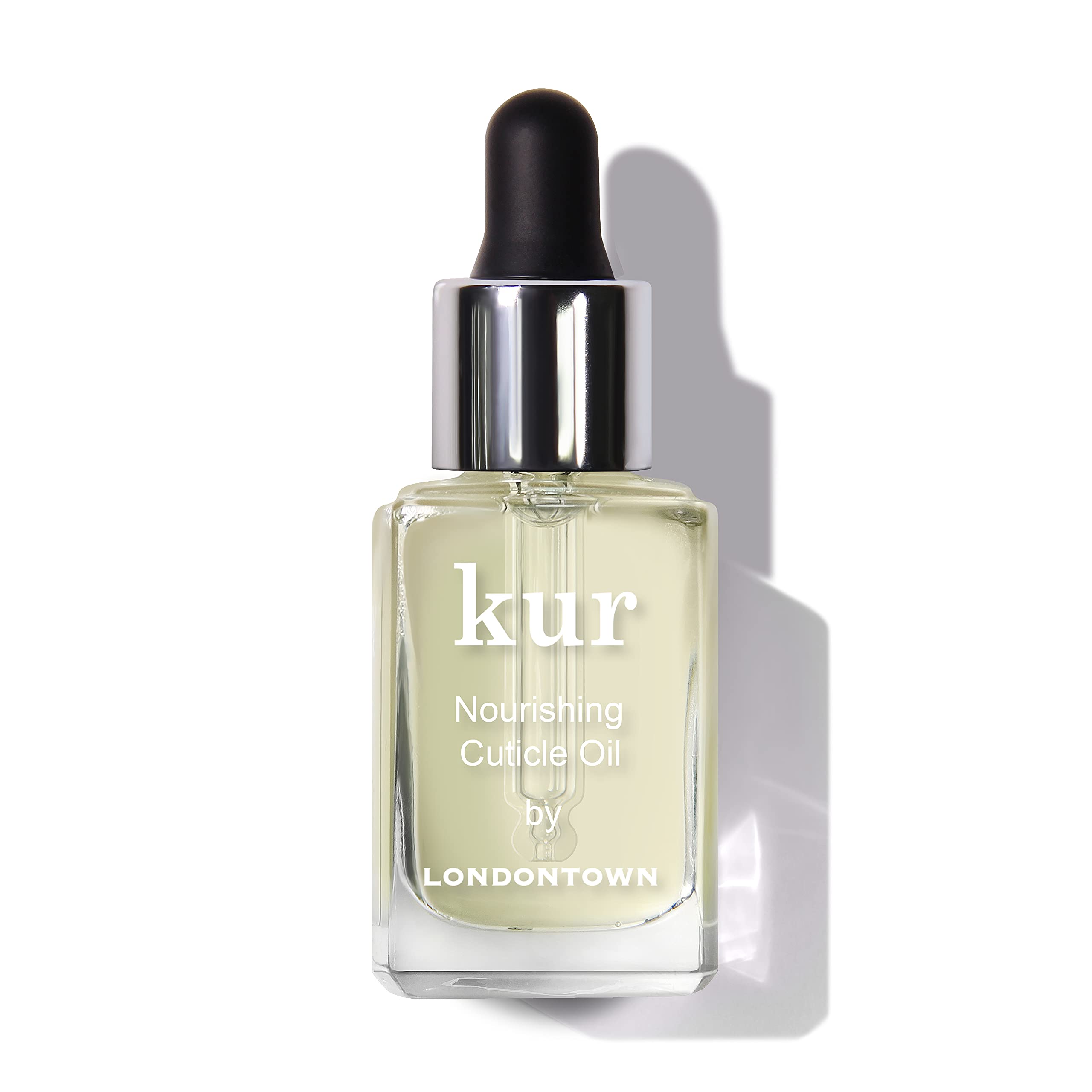 LONDONTOWN Nourishing Cuticle Oil bottle with fast-absorbing hydration for dry cuticles.