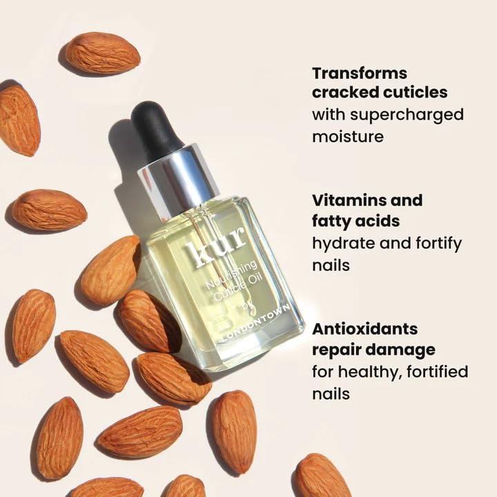 LONDONTOWN Nourishing Cuticle Oil before-after nails demonstrating strength.