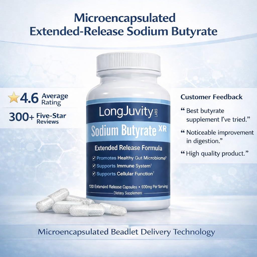LongJuvity bottle-label close-up highlighting lab-tested quality for gut support.