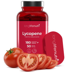 LongLifeNutri Lycopene 50mg bottle for daily supplementation