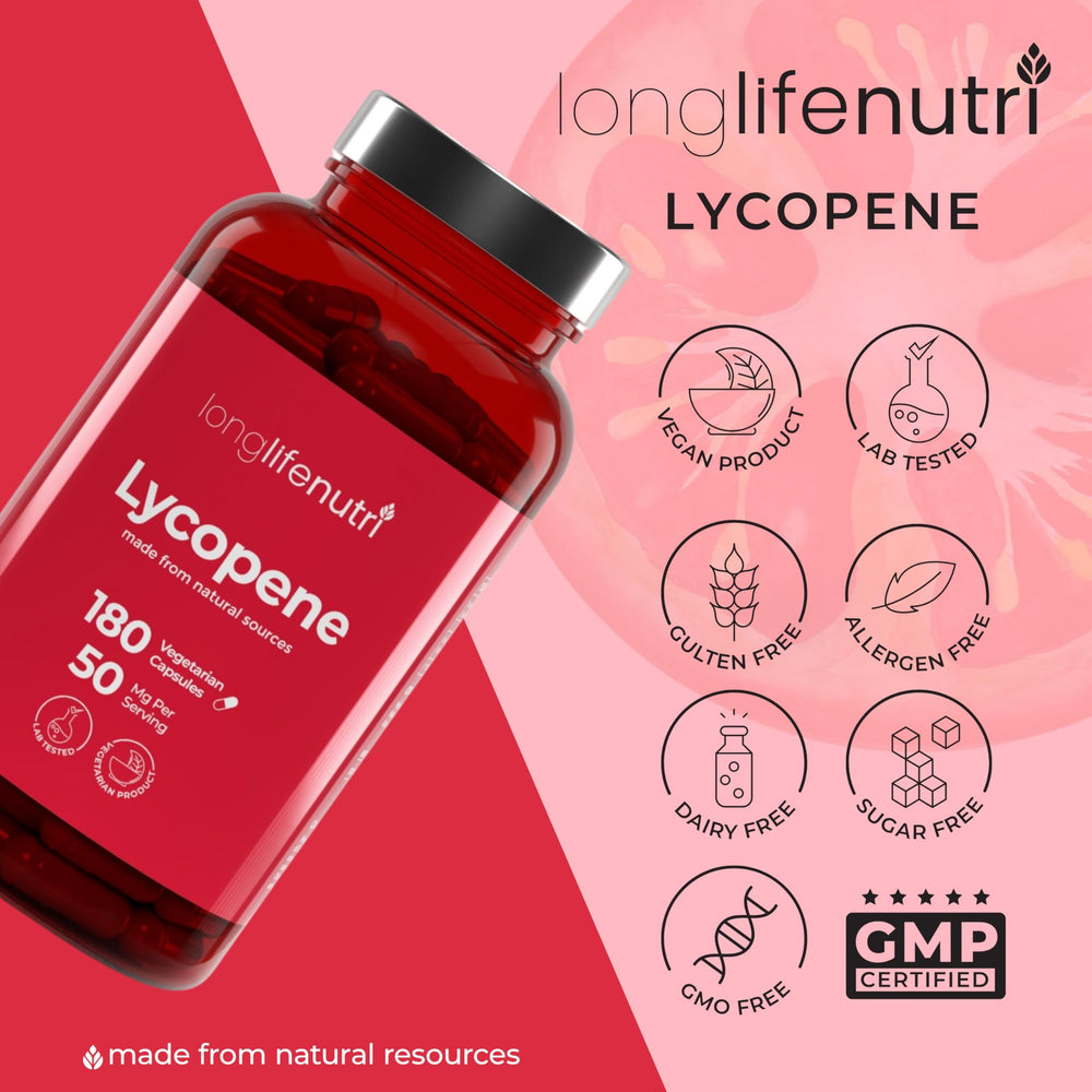 LongLifeNutri Lycopene 50mg daily use visual cue for routine