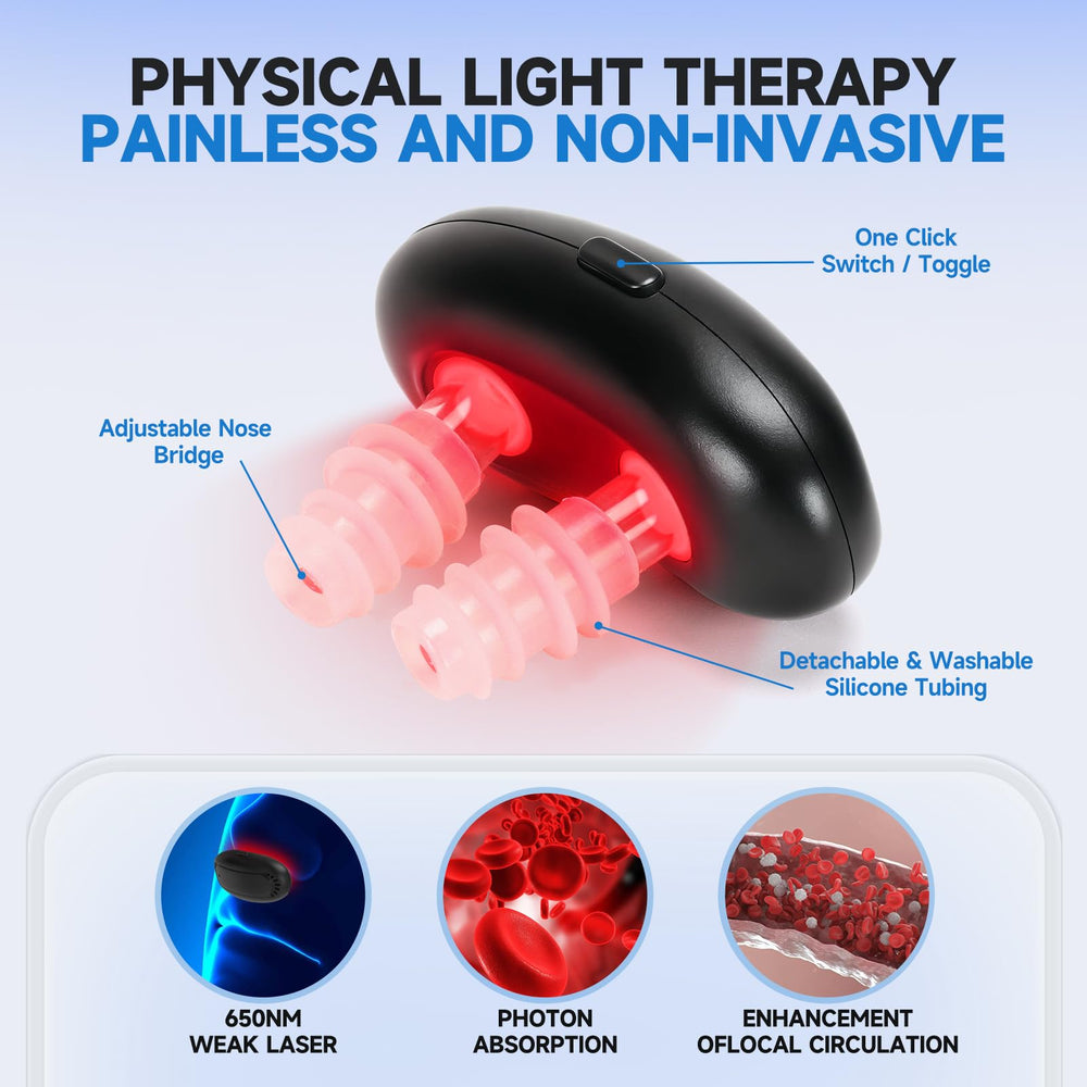 Lonicerkz Colds red light nasal therapy side view highlighting compact form