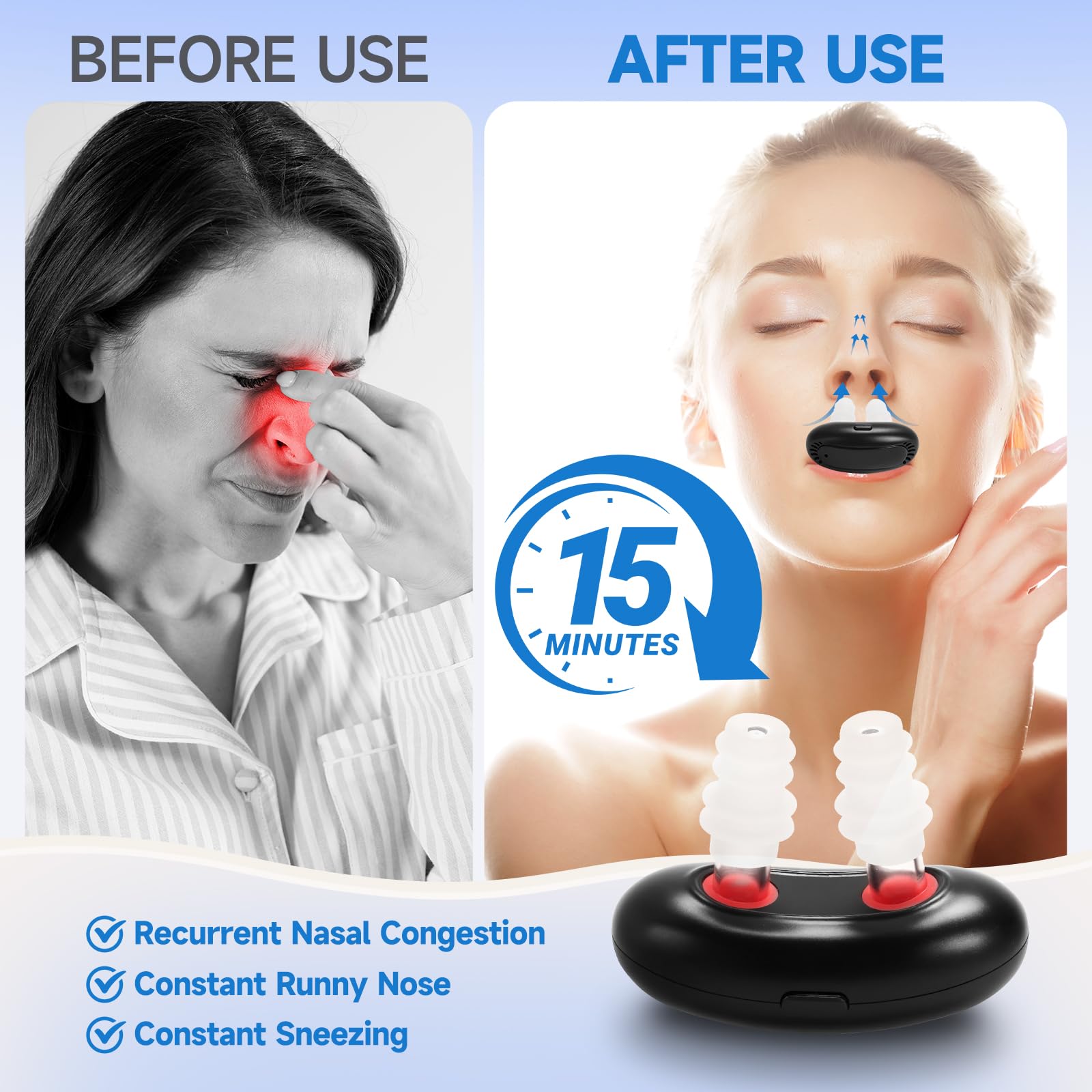 Lonicerkz red light nasal therapy wavelength 630nm focused on nasal wellness
