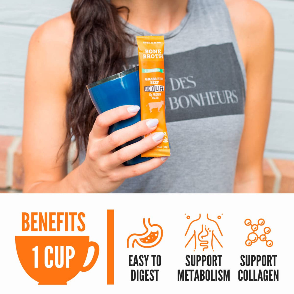 LonoLife hot broth steaming in mug evokes savory aroma