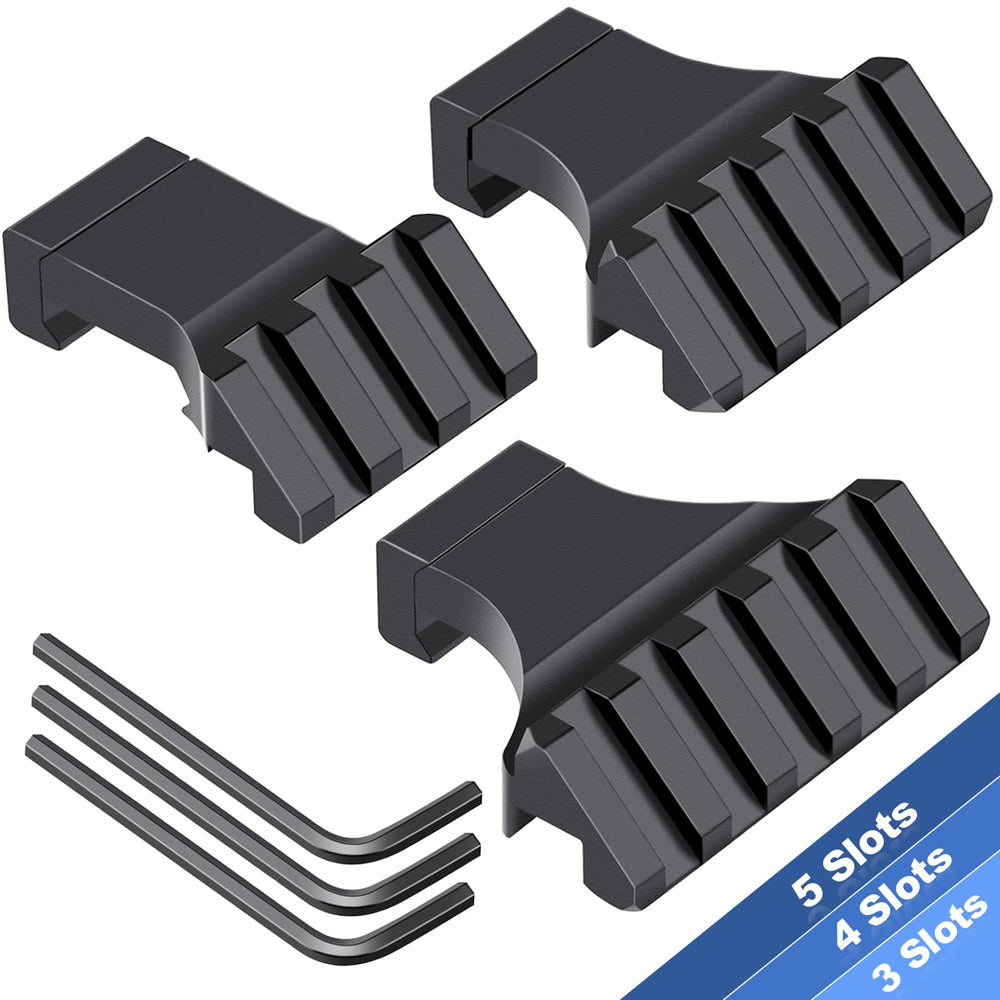 LONSEL 45-degree offset mount for 4-slot setup on a Picatinny rail for compact versatility.