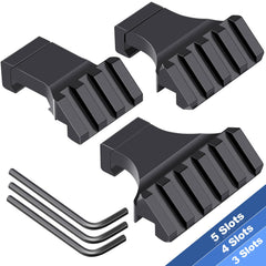 LONSEL 45-degree offset mount for 4-slot setup on a Picatinny rail for compact versatility.