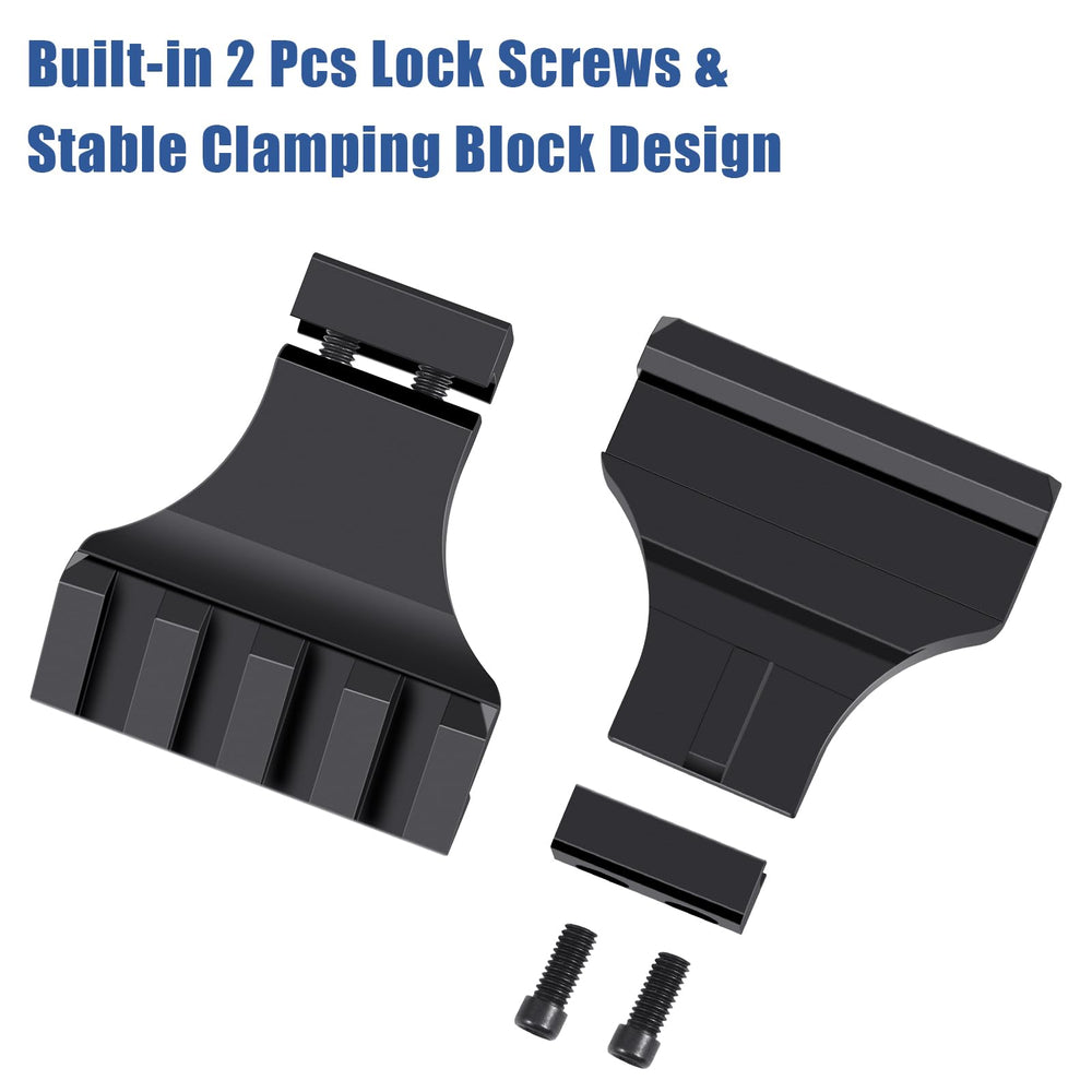 LONSEL offset rail mount side clamp for quick installation on standard rails.