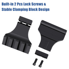 LONSEL offset rail mount side clamp for quick installation on standard rails.