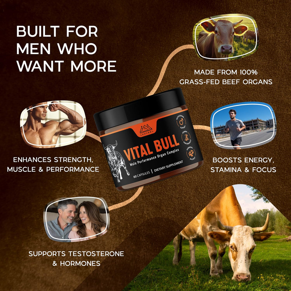 Lonvera grass-fed beef organ complex echoes ancestral eating for real-food nourishment.