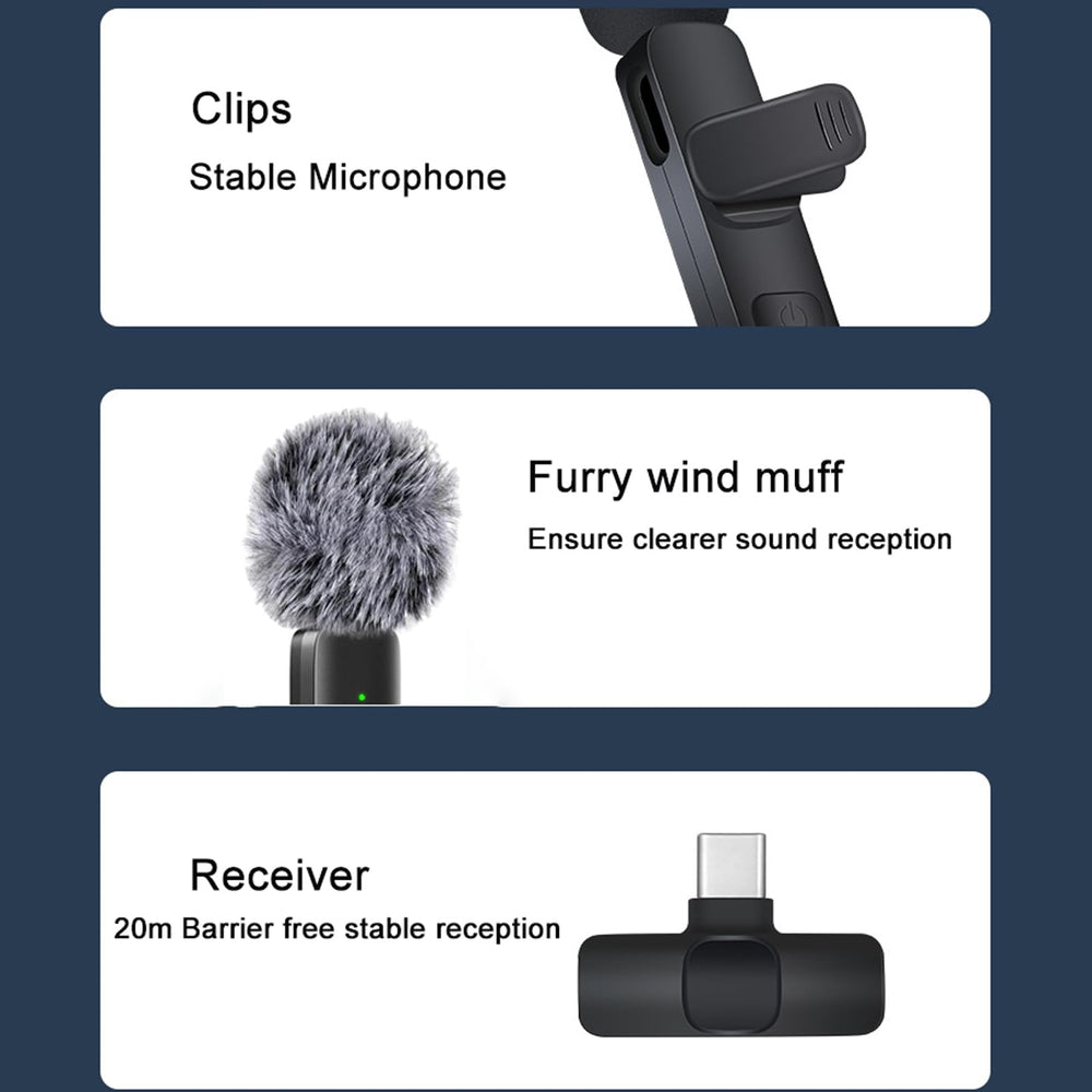 LOOBOAKY compact clip-on microphone for discreet on-clothing use.