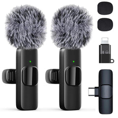 LOOBOAKY professional wireless lavalier microphone for iPhone captures crisp audio on the go.