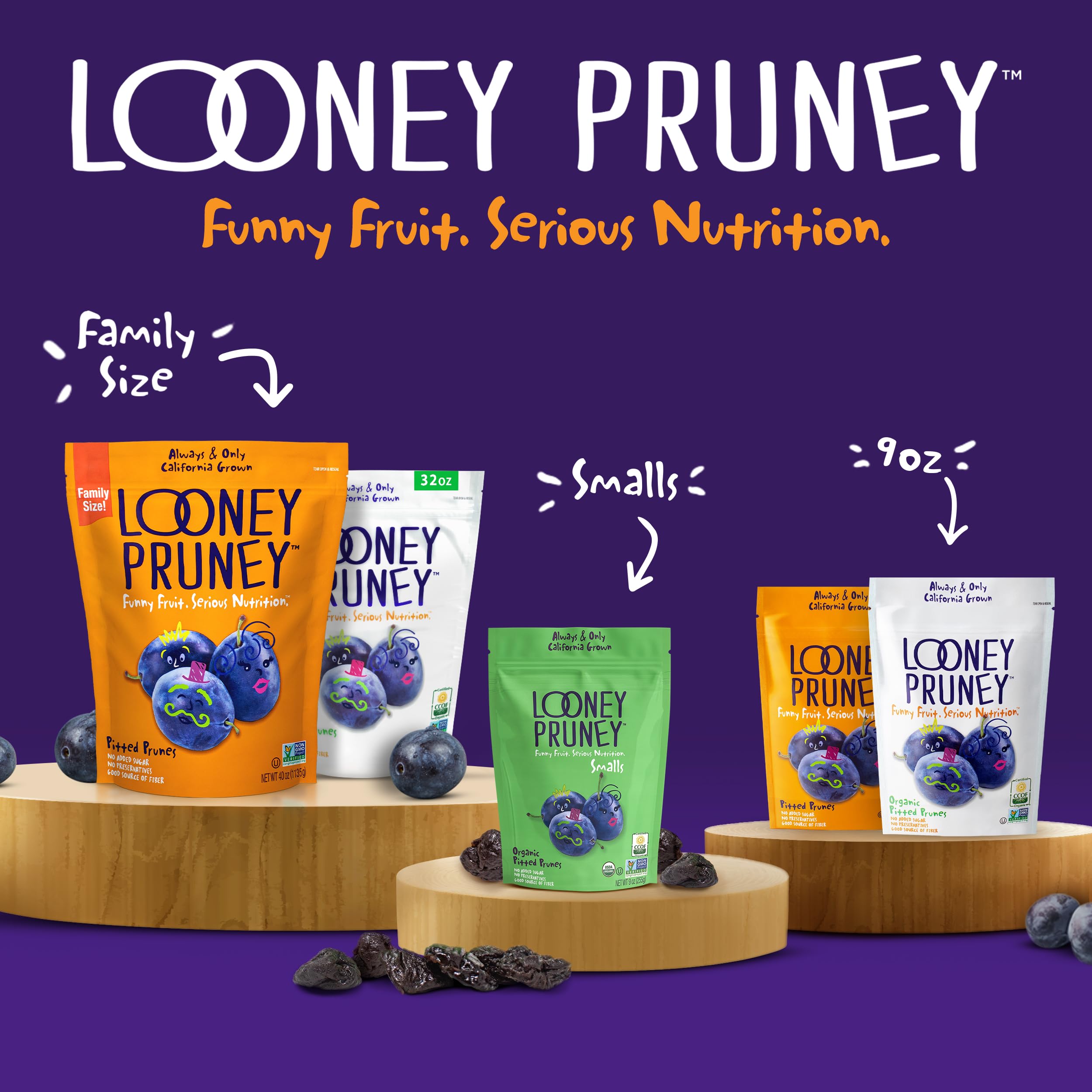 Looney Pruney Smalls trail-mix-ready ingredient for snacks.