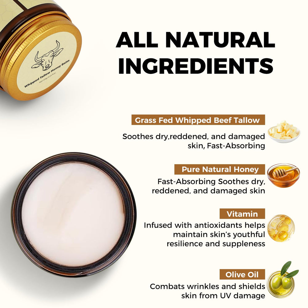 Applying Lopeie tallow on skin for instant hydration and comfort.