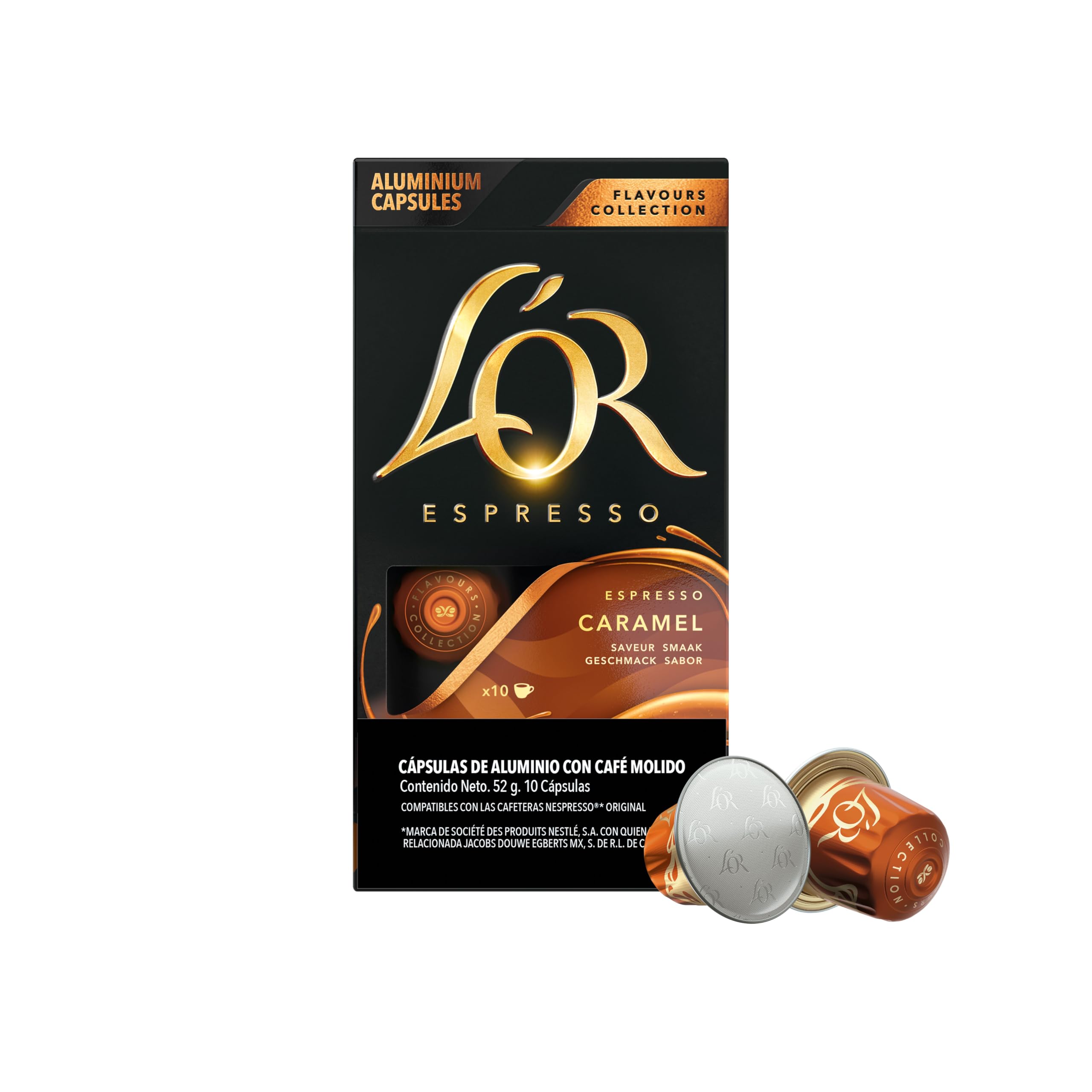 L'OR 100% Arabica beans ready for a refined espresso experience.