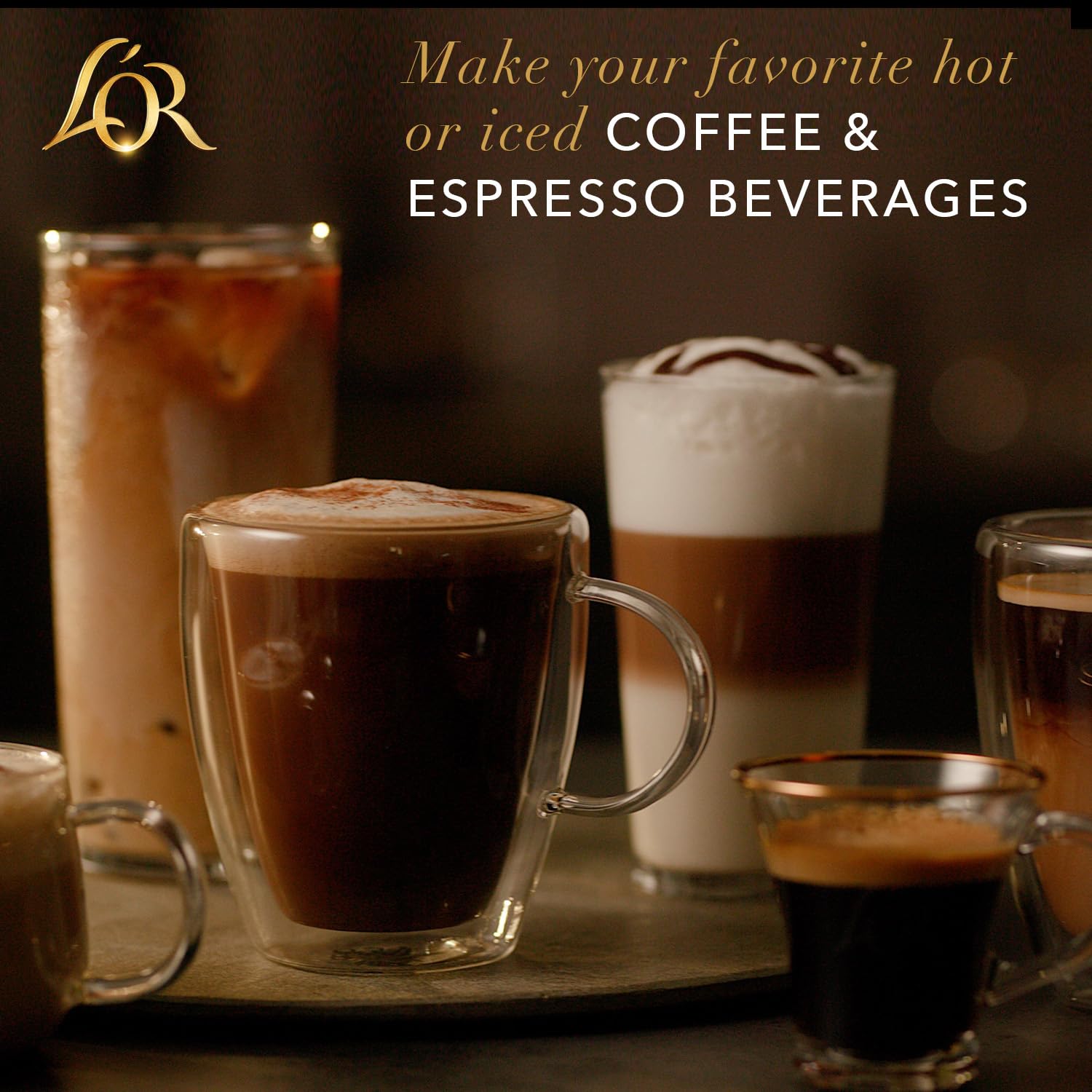 L'OR aluminum recyclable capsules preserve freshness and crema