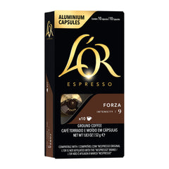 L'OR Forza espresso capsule for a bold, balanced shot with silky crema