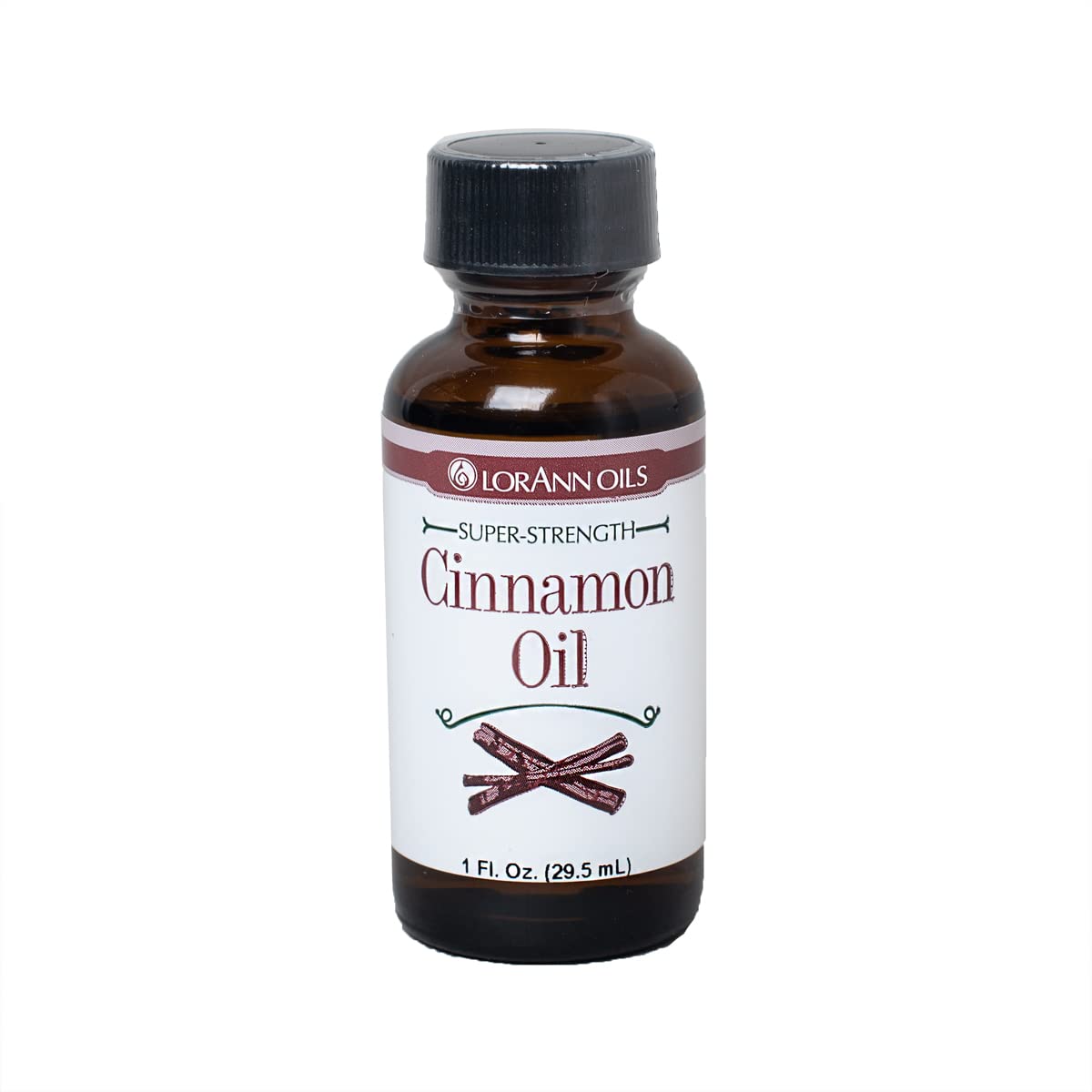 LorAnn Oils Cinnamon Oil bottle close-up for bold candy flavoring.
