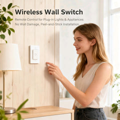 LoraTap portable remote used away from outlet for flexible control.