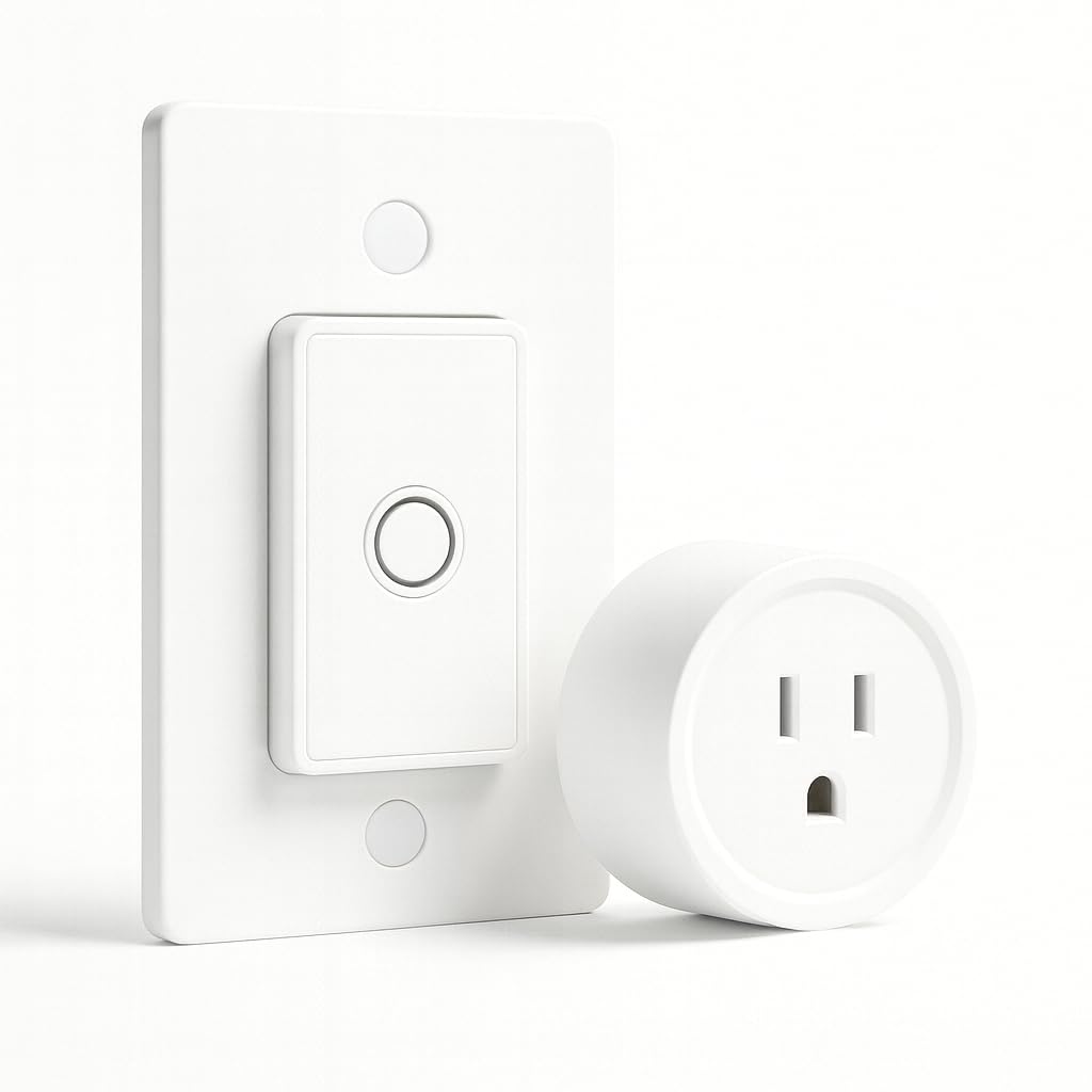 LoraTap remote outlet wall switch in use for easy lighting control.