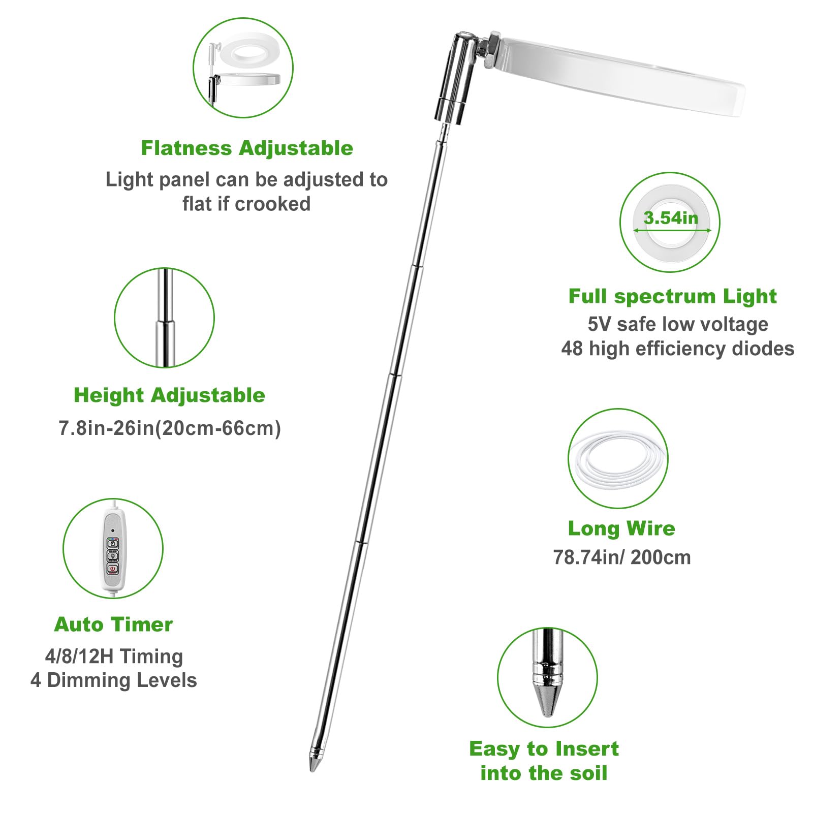 LORDEM grow light with dimmable brightness adapts to plants.