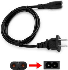 LORDTRONICS 3ft non-polarized cord coiled beside electronics, ready replacement