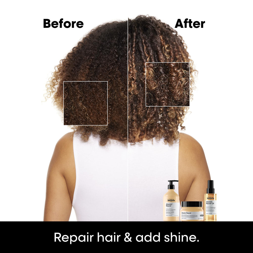L'Oréal Professionnel Paris Absolut Repair Mask dispensing pump enables easy, smooth application