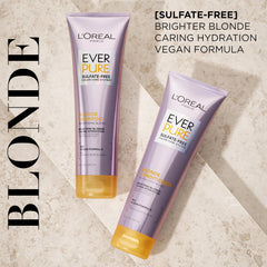 L'Oreal Paris EverPure Blonde conditioner bottle providing hydration for damaged hair.