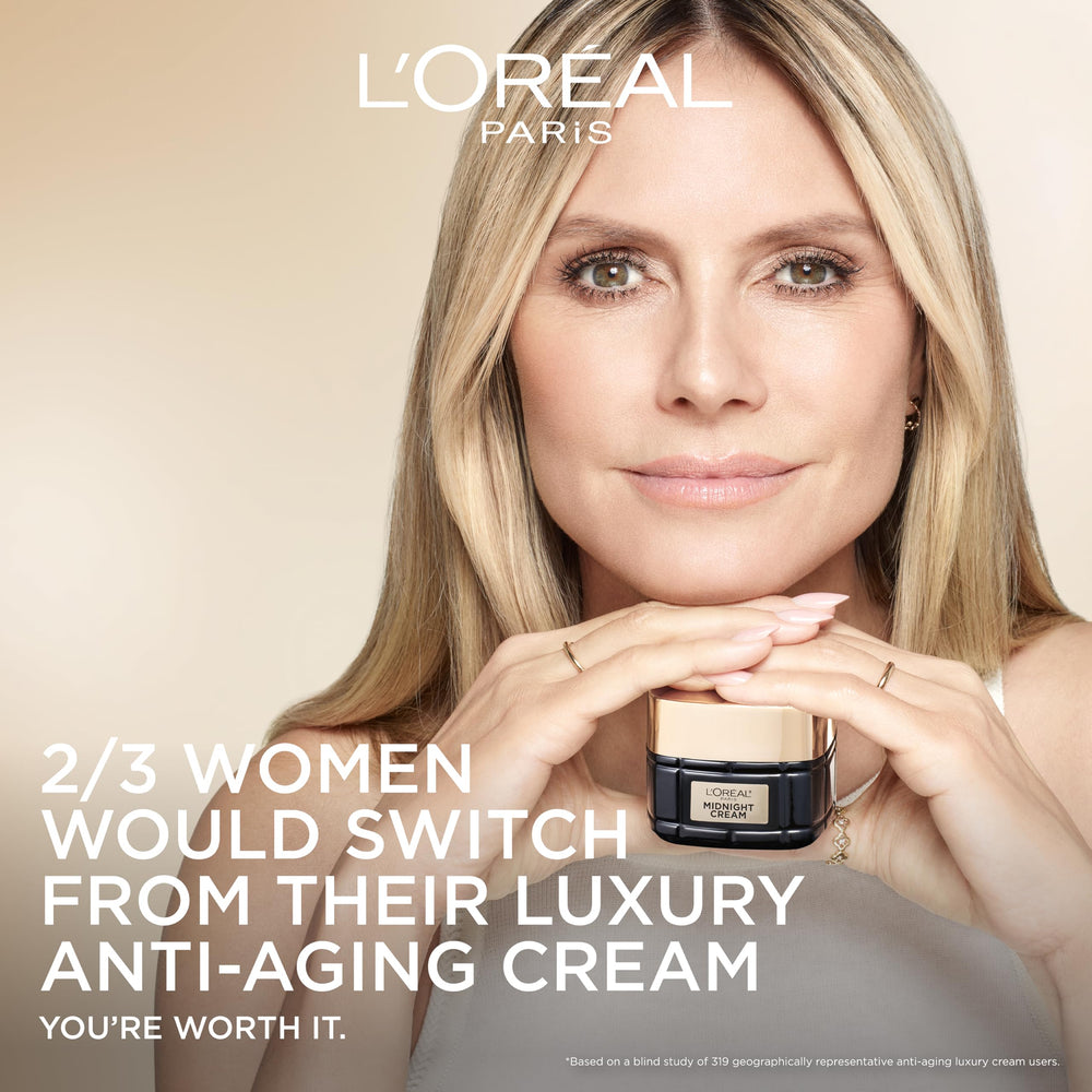 L'Oreal Paris Age Perfect Midnight Cream wrapping texture suggests barrier-supporting care.