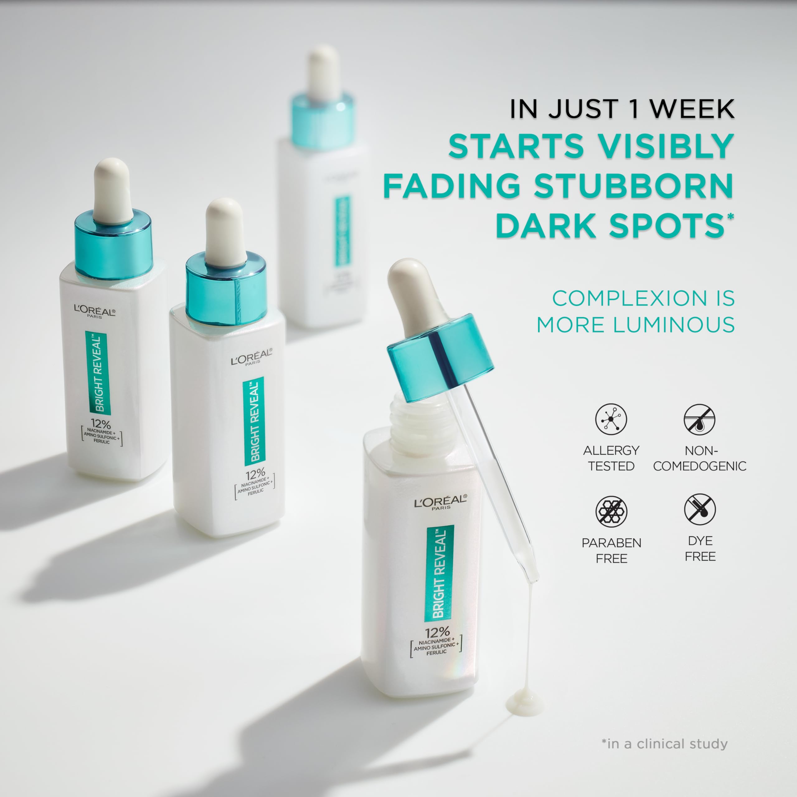 L'Oréal Paris Bright Reveal moisturizer sample - hydrating, lightweight finish