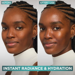 Morning skincare moment with the moisturizer for a radiant start