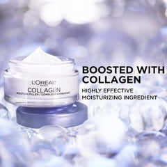 L'Oreal Paris Collagen Moisture Filler cream applied to the skin for cushiony feel
