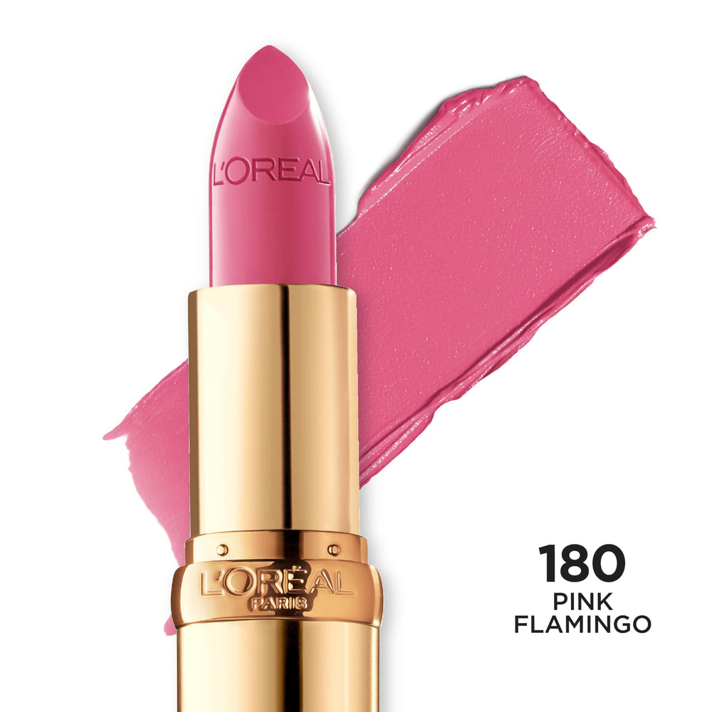 L'Oreal Paris Colour Riche Pink Flamingo durable color across wear time.