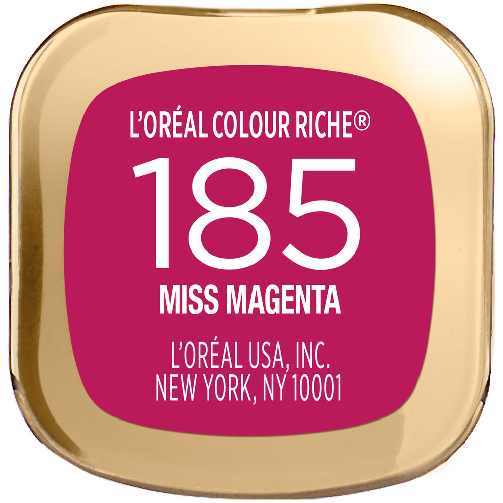 L'Oreal Paris Colour Riche satin finish glow image emphasizes long-lasting color.