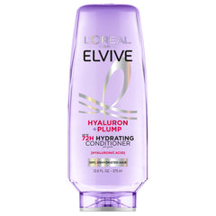 L'Oreal Paris Elvive Hyaluron Plump conditioner bottle with moisture boost.