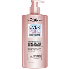 L'Oreal Paris EverPure Bond Repair+ Conditioner bottle front with color protection for color-treated hair.